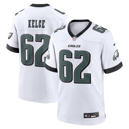 Jason Kelce Philadelphia Eagles White Game Jersey - White