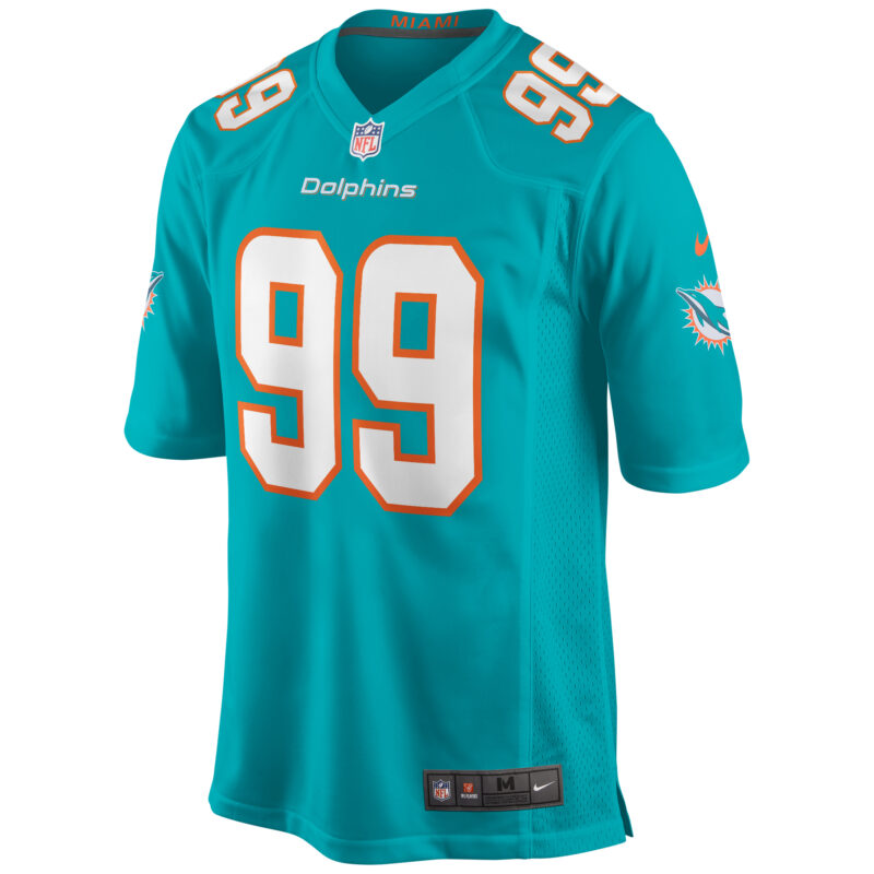 Jason Taylor Miami Dolphins Game Retired Player Jersey - Aqua - Image 2