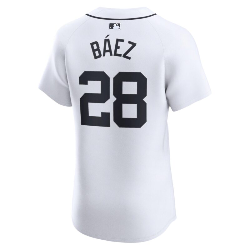 Javier Baez Detroit Tigers Home Elite Player Jersey - White - Image 3