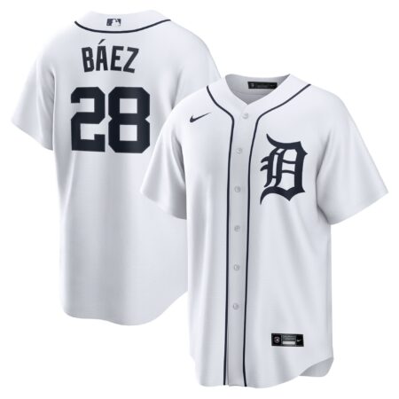 Javier Baez Detroit Tigers Home Player Jersey - White