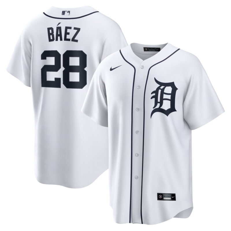 Javier Baez Detroit Tigers Home Player Jersey - White