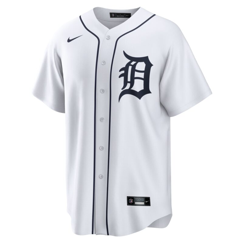 Javier Baez Detroit Tigers Home Player Jersey - White - Image 2