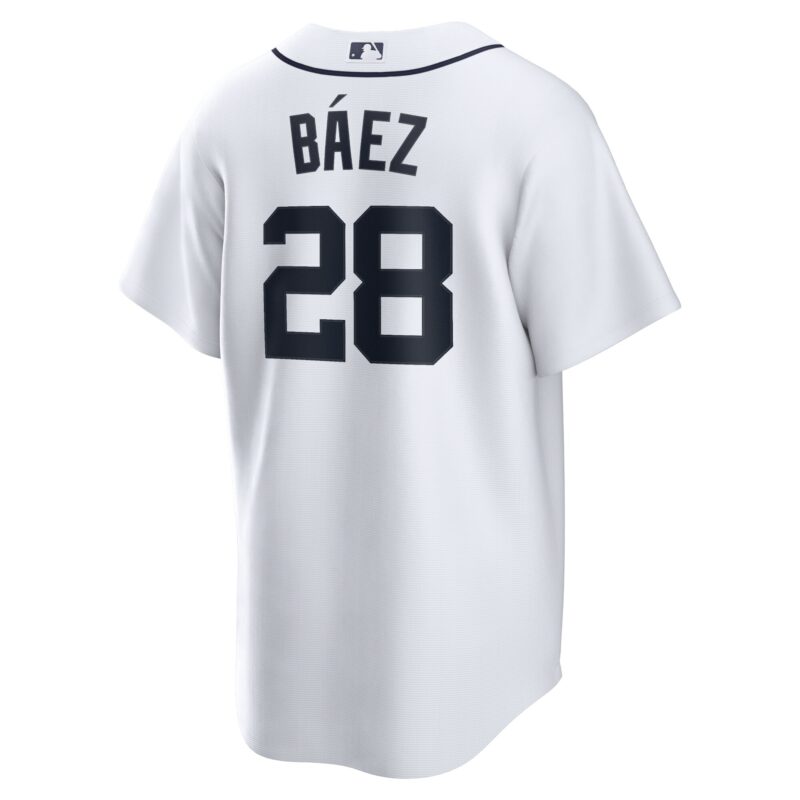 Javier Baez Detroit Tigers Home Player Jersey - White - Image 3