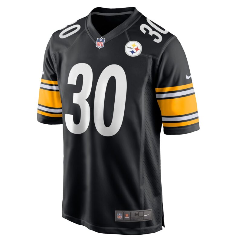 Jaylen Warren Pittsburgh Steelers Game Player Jersey - Black - Image 2