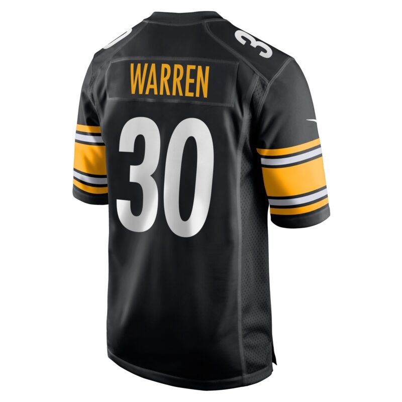 Jaylen Warren Pittsburgh Steelers Game Player Jersey - Black - Image 3