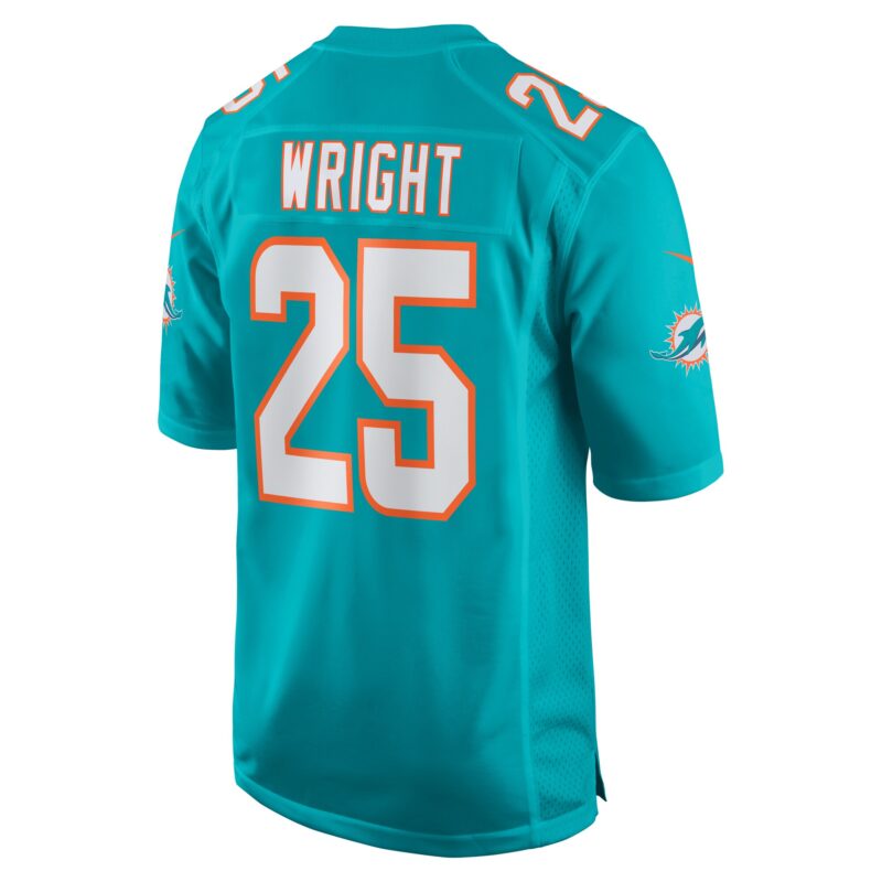 Jaylen Wright Miami Dolphins Game Jersey - Aqua - Image 3