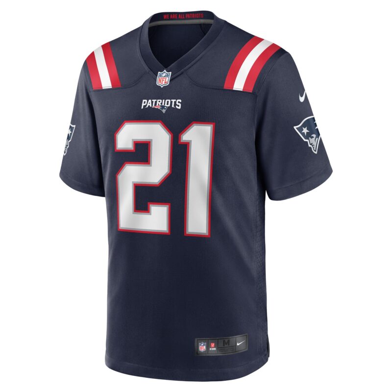 Jaylinn Hawkins New England Patriots Game Jersey - Navy - Image 2