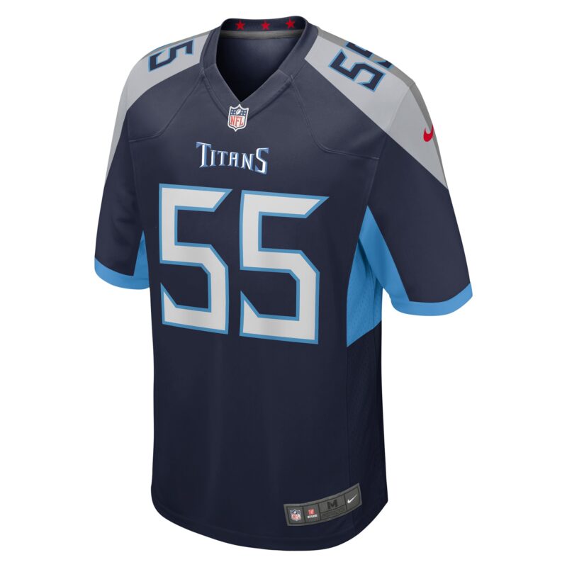 JC Latham Tennessee Titans Player Game Jersey - Navy - Image 2