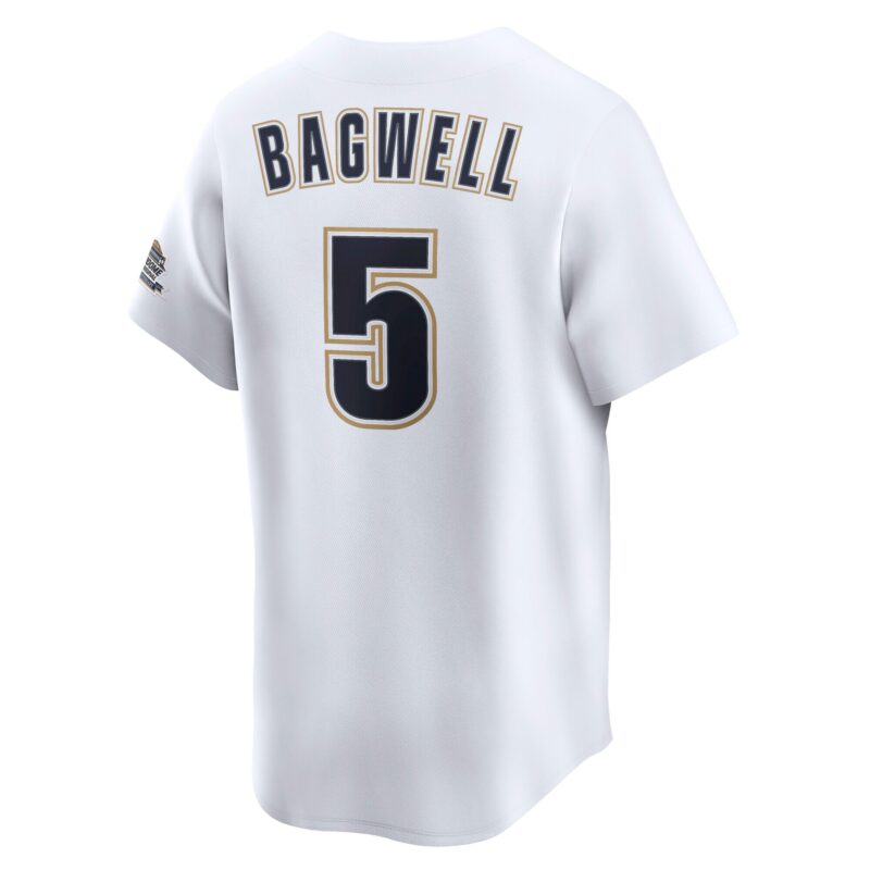 Jeff Bagwell Houston Astros Throwback Cooperstown Collection Limited Jersey - White - Image 3