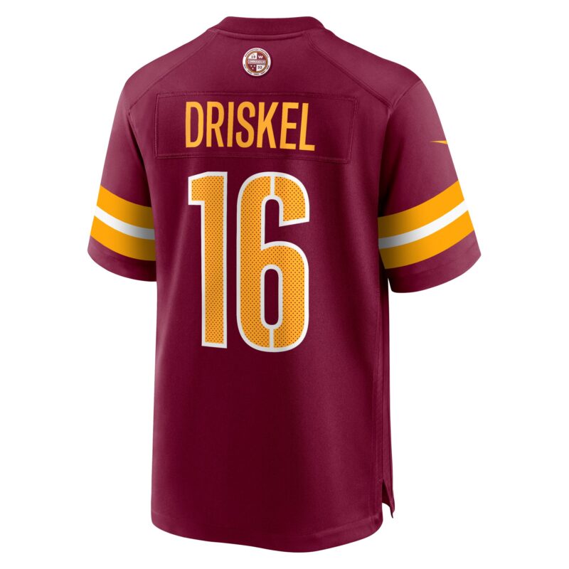 Jeff Driskel Washington Commanders Game Jersey - Burgundy - Image 3