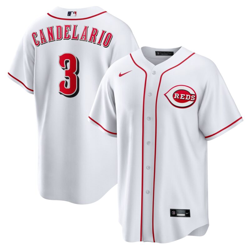 Jeimer Candelario Cincinnati Reds Home Jersey - White