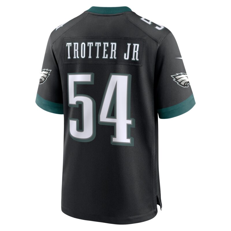 Jeremiah Trotter Jr. Philadelphia Eagles Alternate Game Jersey - Black - Image 3