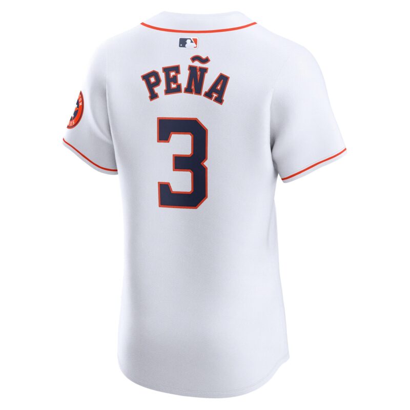 Jeremy Peña Houston Astros Home Elite Player Jersey - White - Image 3