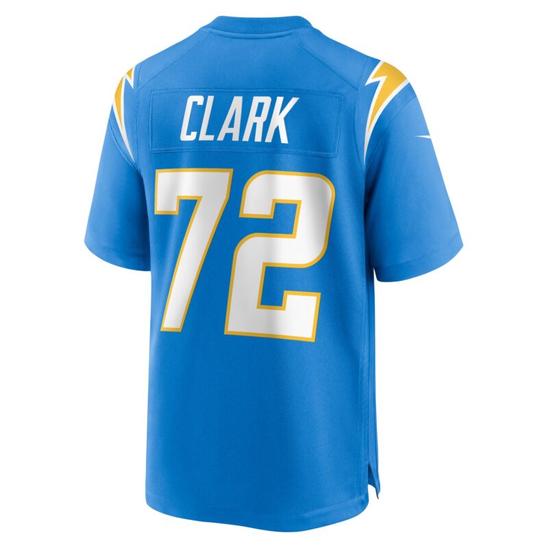 Jerrod Clark Los Angeles Chargers Team Game Jersey - Powder Blue - Image 3