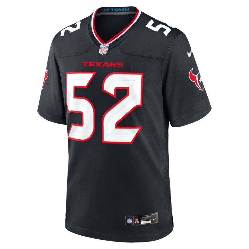 Jerry Hughes Houston Texans Team Game Jersey - Navy - Image 2