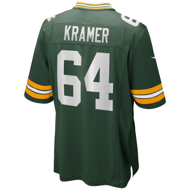 Jerry Kramer Green Bay Packers Game Retired Player Jersey - Green - Image 3