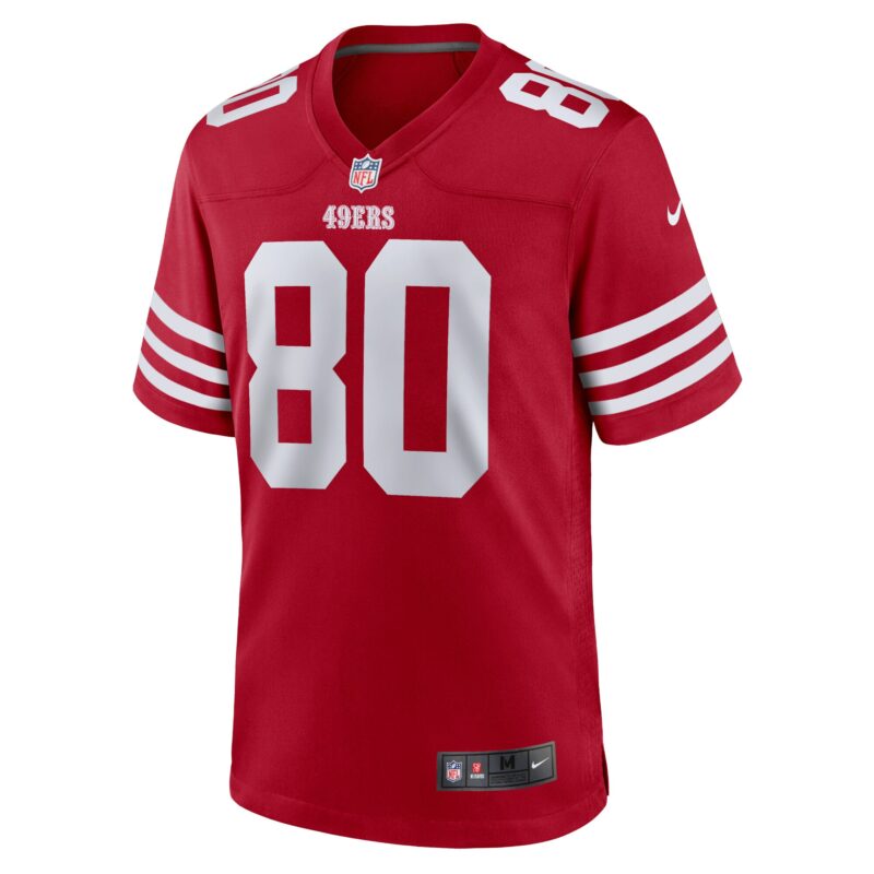 Jerry Rice San Francisco 49ers Retired Team Player Game Jersey - Scarlet - Image 2