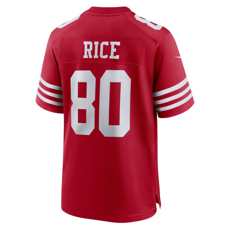 Jerry Rice San Francisco 49ers Retired Team Player Game Jersey - Scarlet - Image 3
