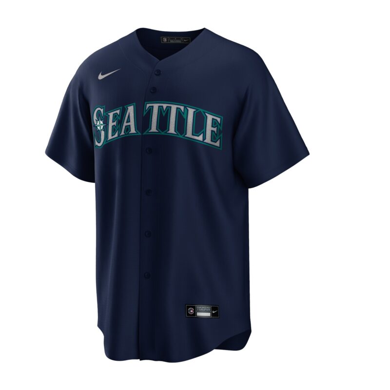 Jesse Winker Seattle Mariners Alternate Player Jersey - Navy - Image 2