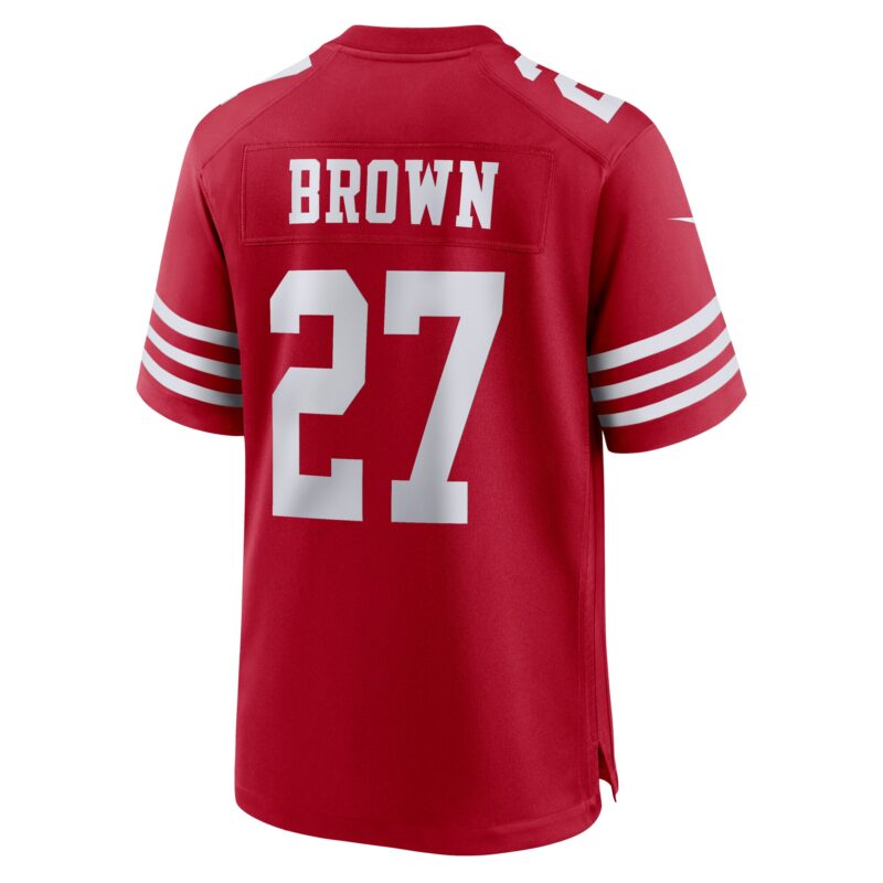Ji'Ayir Brown San Francisco 49ers Team Game Jersey - Scarlet - Image 3