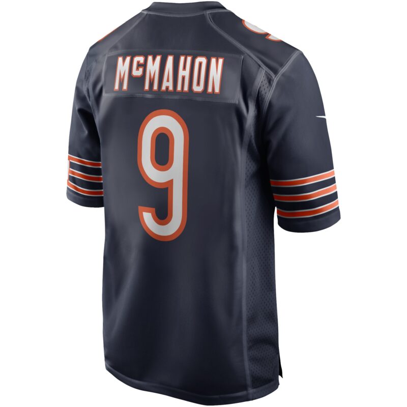 Jim McMahon Chicago Bears Game Retired Player Jersey - Navy - Image 3