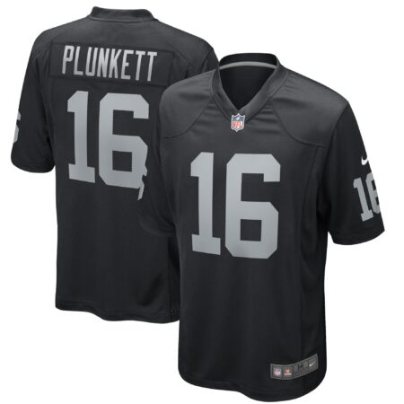 Jim Plunkett Las Vegas Raiders Game Retired Player Jersey - Black