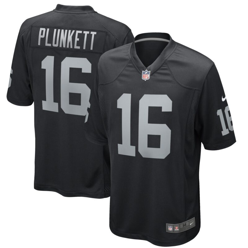Jim Plunkett Las Vegas Raiders Game Retired Player Jersey - Black