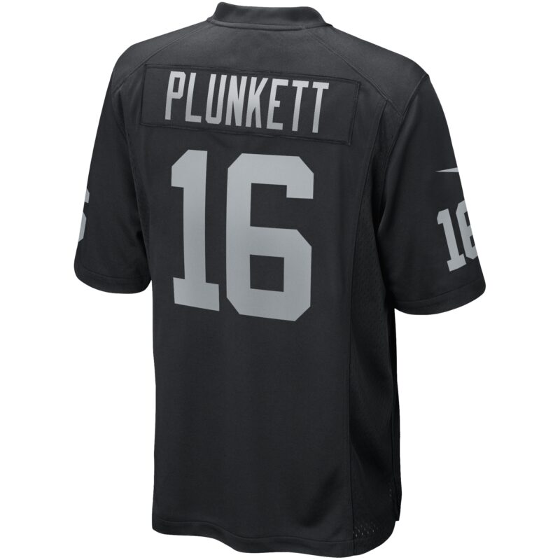 Jim Plunkett Las Vegas Raiders Game Retired Player Jersey - Black - Image 3