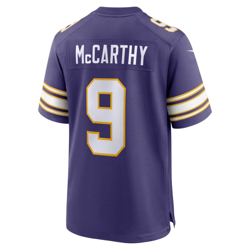 J.J. McCarthy Minnesota Vikings 2nd Alternate Player Game Jersey - Purple - Image 3