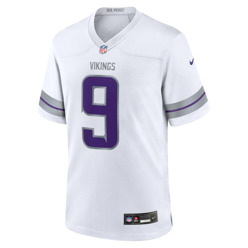 J.J. McCarthy Minnesota Vikings Alternate Game Player Jersey - White - Image 2