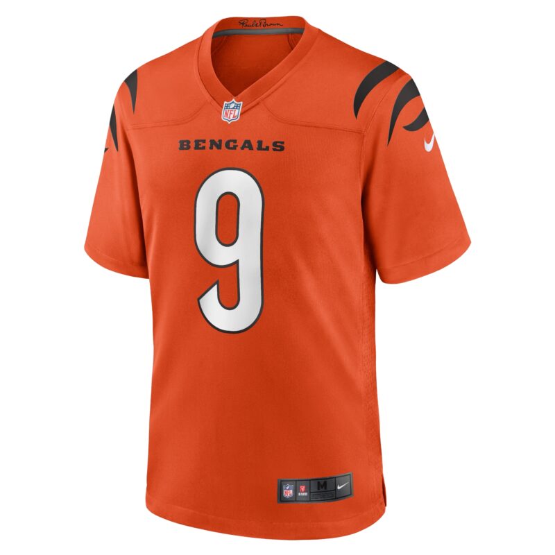 Joe Burrow Cincinnati Bengals Alternate Game Jersey - Orange - Image 2