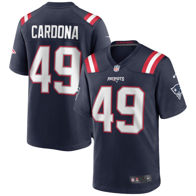 Joe Cardona New England Patriots Game Jersey - Navy