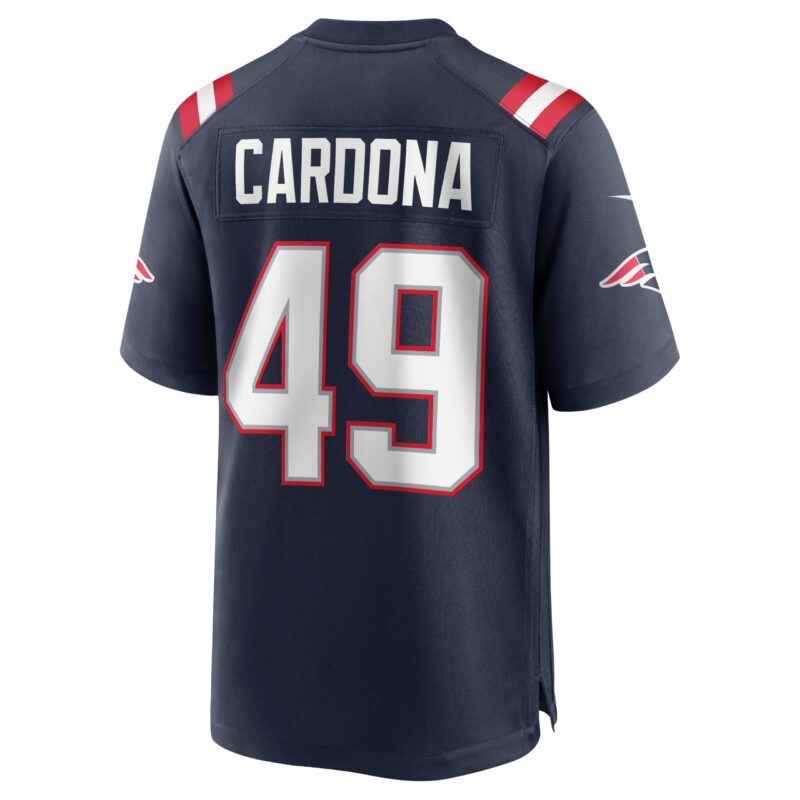 Joe Cardona New England Patriots Game Jersey - Navy - Image 3