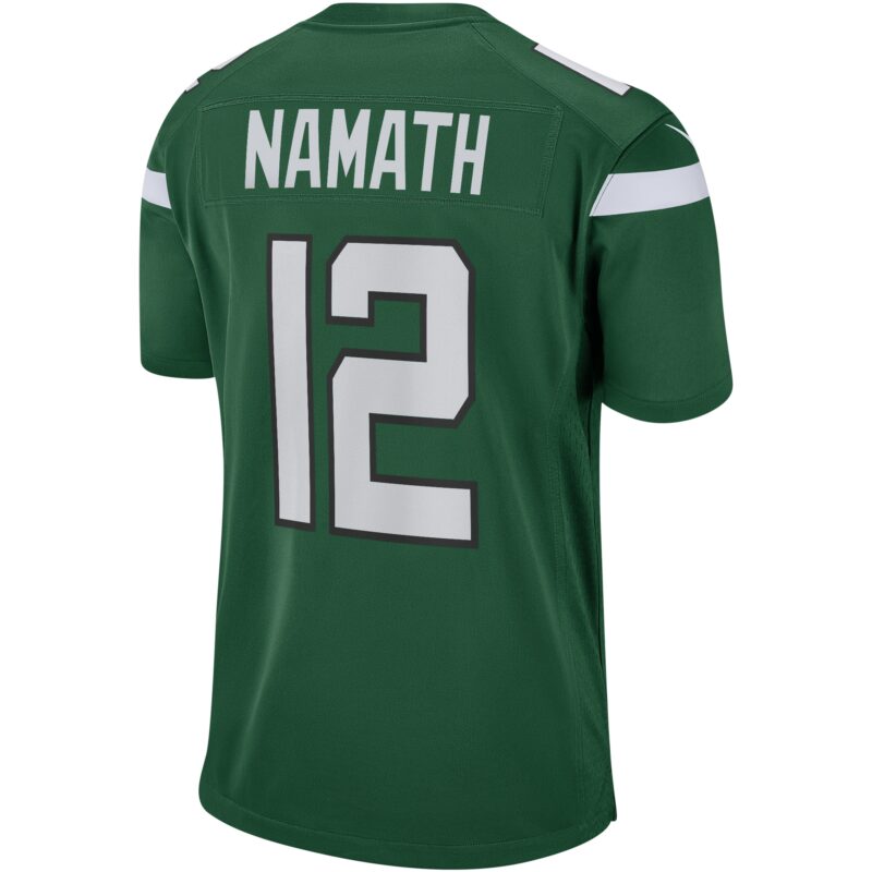 Joe Namath New York Jets Game Retired Player Jersey - Gotham Green - Image 3