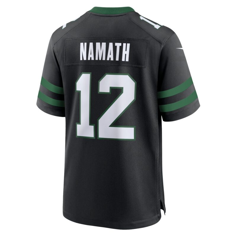 Joe Namath New York Jets Alternate Retired Player Game Jersey - Legacy Black - Image 3