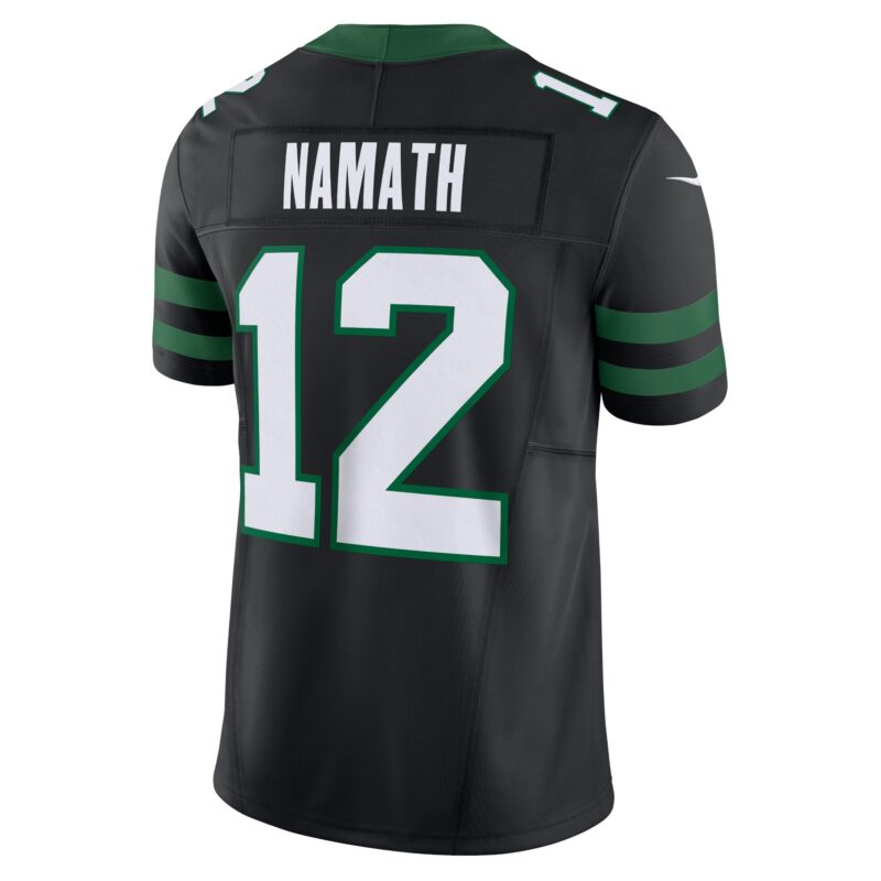 Joe Namath New York Jets Alternate Vapor F.U.S.E. Limited Jersey - Legacy Black - Image 3