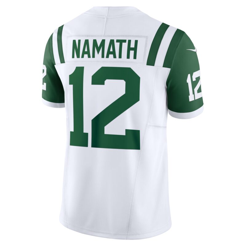 Joe Namath New York Jets Classic Alternate Vapor F.U.S.E. Retired Player Limited Jersey - White - Image 3