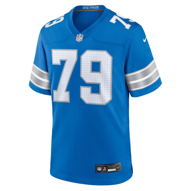 John Cominsky Detroit Lions Team Game Jersey - Blue - Image 2