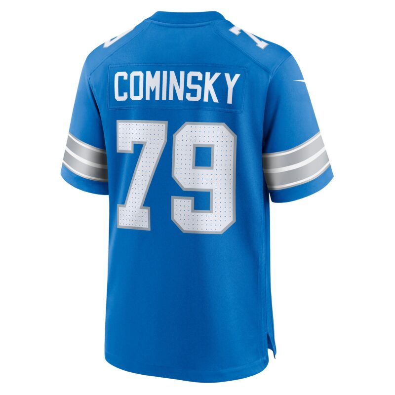 John Cominsky Detroit Lions Team Game Jersey - Blue - Image 3