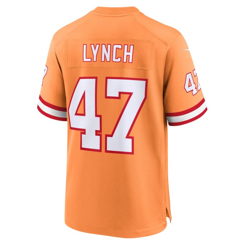John Lynch Tampa Bay Buccaneers Throwback Game Jersey - Orange - Image 3