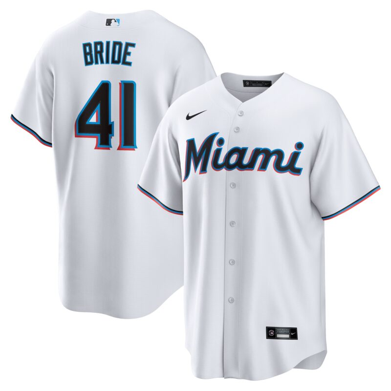 Jonah Bride Miami Marlins Home Jersey - White