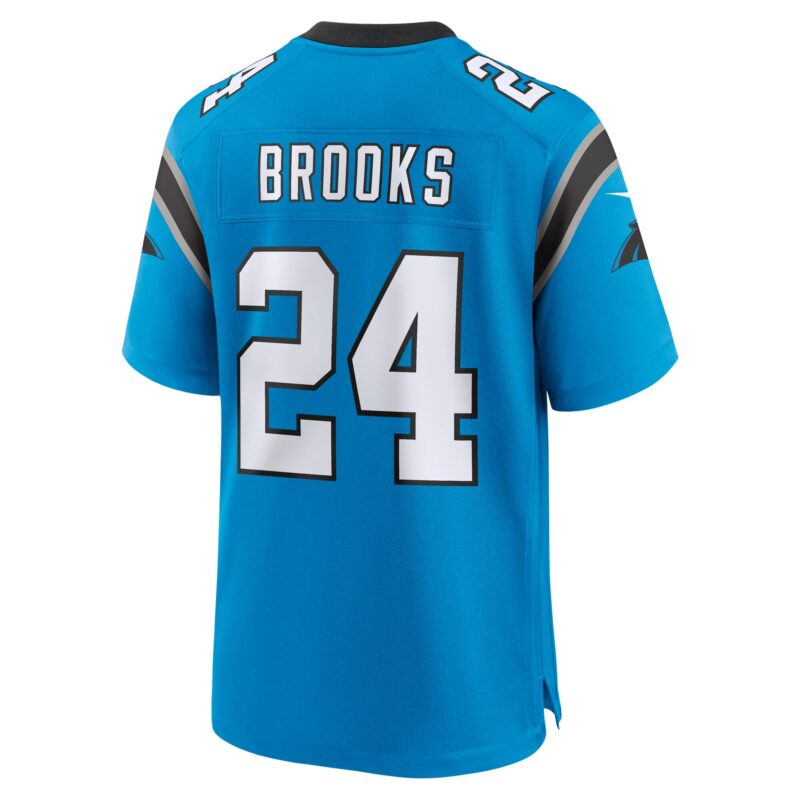 Jonathon Brooks Carolina Panthers Alternate Game Player Jersey - Blue - Image 3