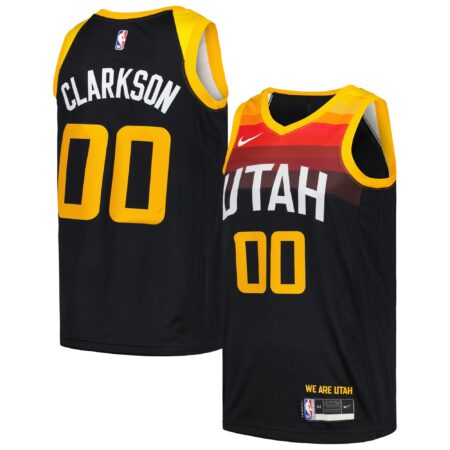 Clarkson Utah Jazz Swingman Player Jersey - City Edition - Black