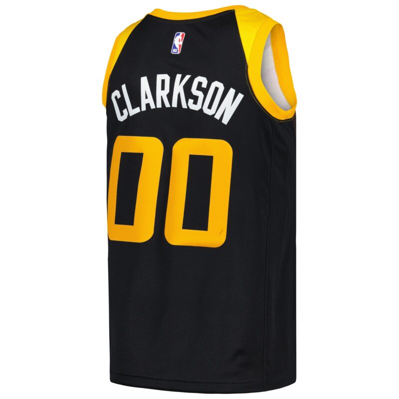 Clarkson Utah Jazz Swingman Player Jersey - City Edition - Black - Image 3