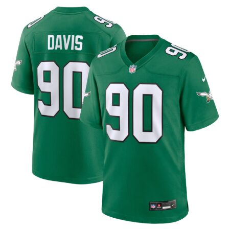 Davis Philadelphia Eagles Alternate Game Jersey - Kelly Green