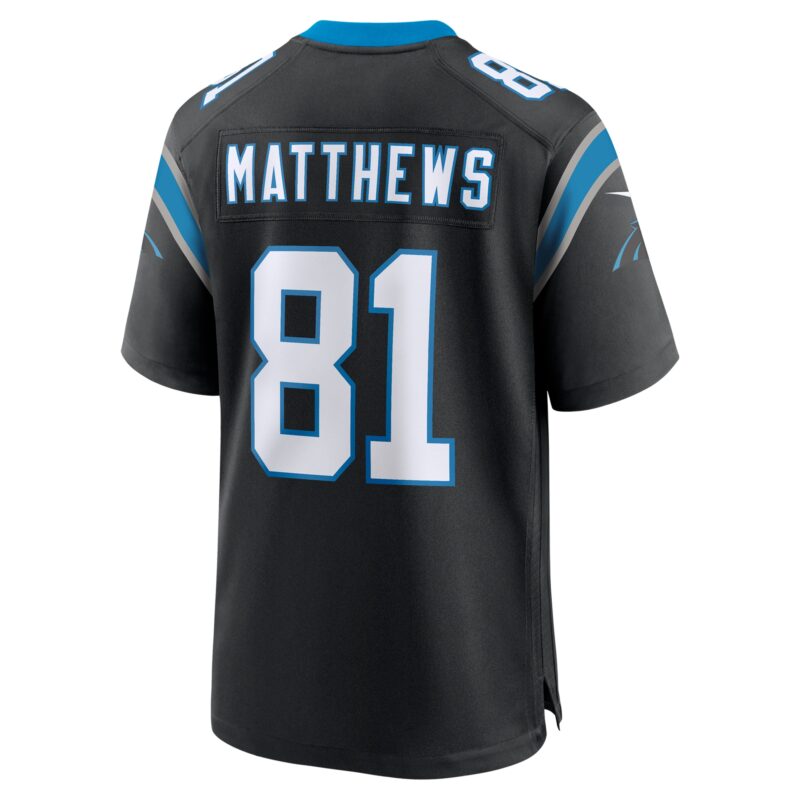 Matthews Carolina Panthers Game Jersey - Black - Image 3