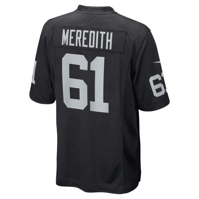 Meredith Las Vegas Raiders Game Player Jersey - Black - Image 3