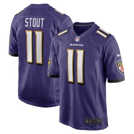 Stout Baltimore Ravens Player Game Jersey - Purple