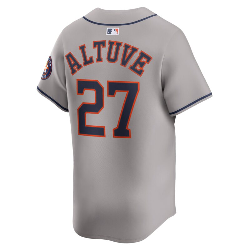 Jose Altuve Houston Astros Road Limited Player Jersey - Gray - Image 3