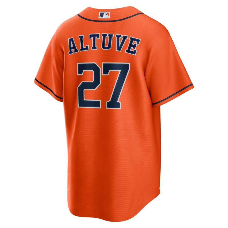 Jose Altuve Houston Astros Alternate Player Name Jersey - Orange - Image 3